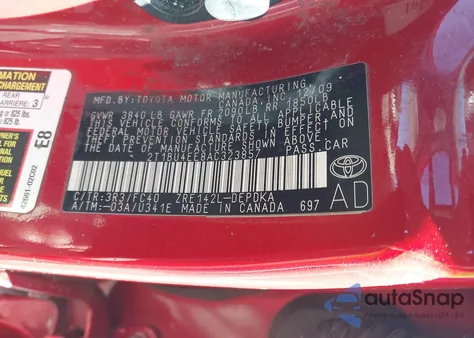 2010 Toyota Corolla Le z USA, uszkodzony, nr VIN 2T1BU4EE8AC323857